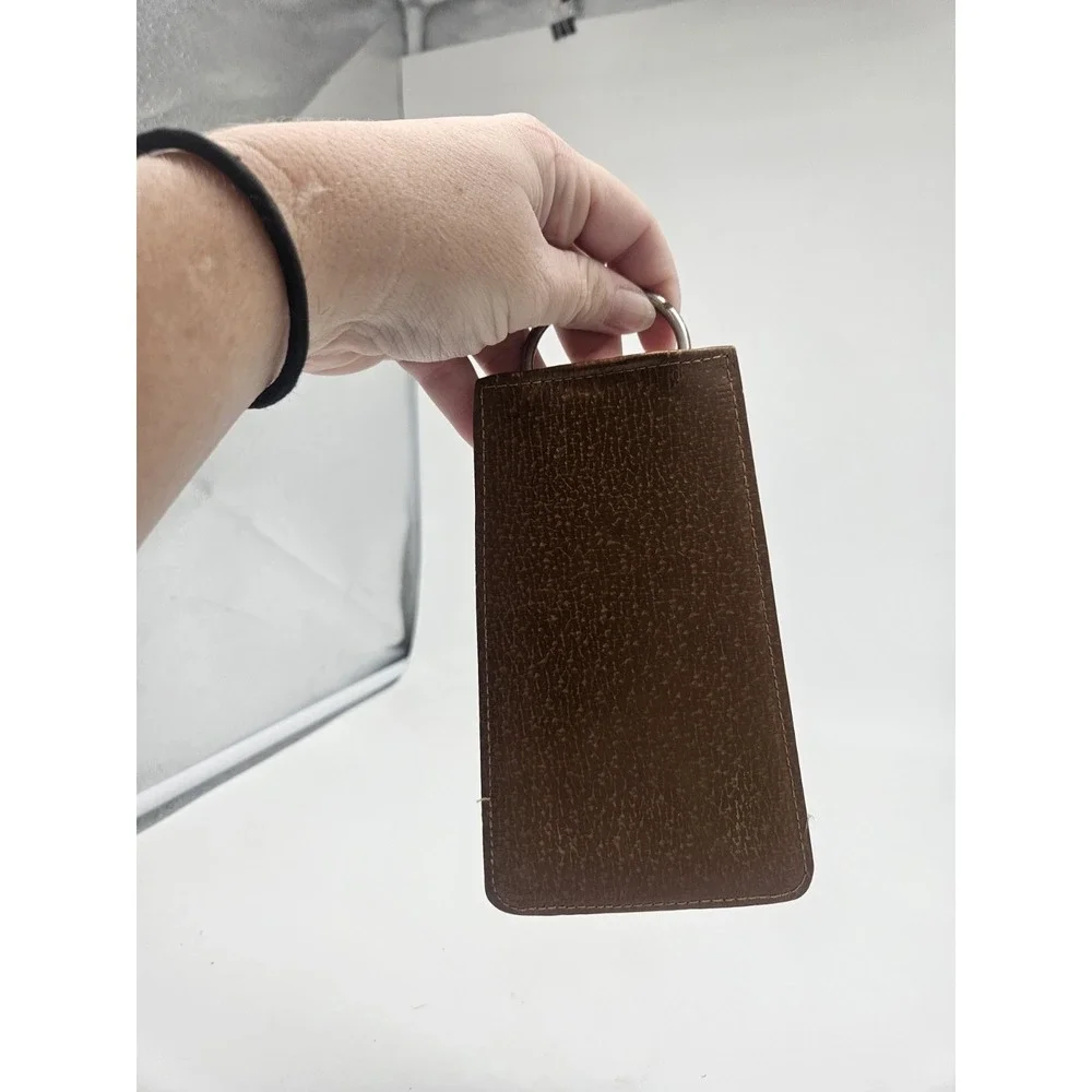 Vintage Leather And Metal Tie Storage Hanger